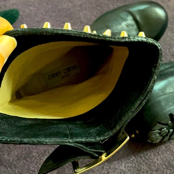 Designer Jimmy Choo Rockstud leather Boots - Picture 7 of 7